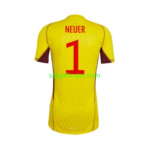 Tyskland Manuel Neuer 1 Fodboldtrøjer Målmand Børn Udebanesæt World Cup 2022 Kort ærmer Tyskland Manuel Neuer 1 Fodboldtrøjer Målmand Børn Udebanesæt World Cup 2022 Kort ærmer